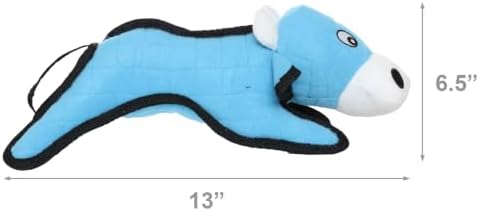 TUFFY® : Cow Dog Toy: Ultra Durable Plush Toy with Multiple Layers & Reinforced Seams, Washable and Floats, Original Construction