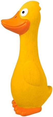 CHIWAVA 2PCS 7.9" Squeak Latex Dog Toys Yellow Duck for Small Medium Dogs