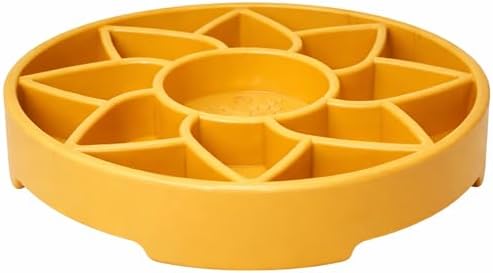 SodaPup Sunflower Softie eTray – Durable Enrichment Feeder Made in USA from Non-Toxic, Pet-Safe, Food Safe Material for Mental Stimulation, Calming, Slowing Down Eating, Healthy Digestion, & More