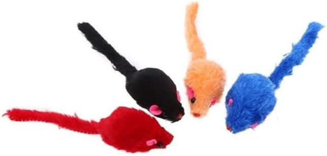 10pcs Mini Colorful Plush Cat Toys - Mice for Cats & Kittens