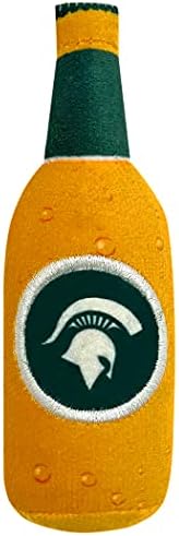 BEST PLUSH CAT TOY: NCAA MICHIGAN STATE SPARTANS Complete Set of 3 piece Cat Toys filled with Fresh Catnip. Includes: 1 Helmet Cat Toy, 1 Football Cat Toy with Feathers & 1 Beer Bottle. With Team LOGO