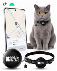 GPS Cat Tracker Collar for Android, Works with Google Find Hub, No Monthly Fee, Pet Tracking Tag for Cats with Lightweight Collar Included