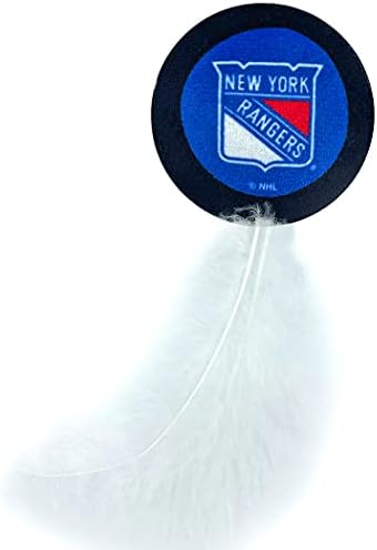 NHL NEW YORK RANGERS Plush Cat Toys Set: Jersey, Hockey Puck & #1 Fan, Filled with Fresh Catnip