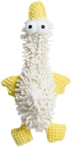 Nocciola Plush Squeaky Dog Toys, Cute Durable Stuffed Crinkle Puppy Pet Chew Toys for Large Medium Small Dogs - Duck
