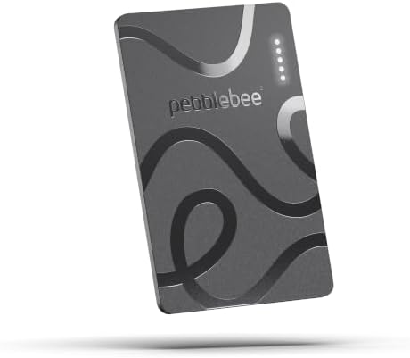 Pebblebee Card 5, Bluetooth Wallet Tracker | Alt to Air Tag, 18-Mo Battery | Thin Eco-Friendly Design | Scan-to-Return Link, Phone Finder, Works w/ Android