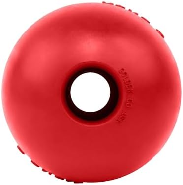 KONG Ball with Hole, Natural Rubber Fetch Toy, Red, for Large/X-Large Dogs