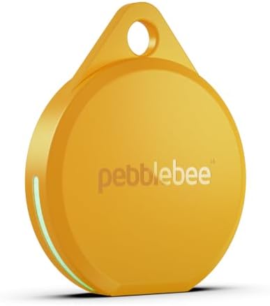 Pebblebee Clip 5 Bluetooth Tracker Tag, 130dB Siren | Creamsicle Crush | Alt to Air Tag & Android Trackers | LED Strobe, 12-Month Battery, Alert Safety Mode