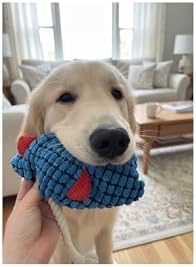 Durable Stingray Manta Ray Rope Plush Dog Toy with Squeaker – Strong Stitched Seams, High Resilience Cotton, Interactive Tug-of-War for Small to Large Breeds, Teething Puppies & Moderate Chewers