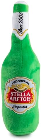 Haute Diggity Dog Stella Arftois Beer Bottle Plush Dog Toy Drink Parody Toy