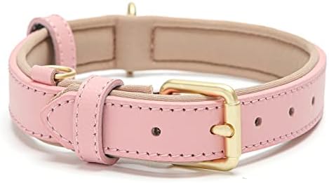 Leather Dog Collar for Small Medium Large Dogs Soft Waterproof Padded Puppy Collars