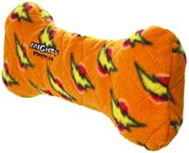 MIGHTY Tuffy 2 Pack Bone Dog Toy: Ultra Durable Plush Toy with Multiple Layers & Reinforced Seams, Washable and Floats, Vinyl Bone & Fleece