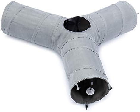 PAWZ Road Collapsible Cat Tunnel, 3 Way Cat Play Tube 10.5” in Diameter