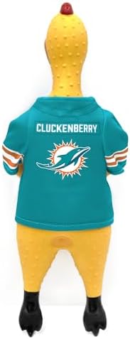 Littlearth NFL Team Rubber Chicken Pet Toy - Officially Licensed Teams