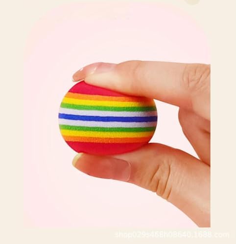Bepets 12PCS Foam Balls for Cats, Colorful Rainbow Cat Toy Sponge Balls Soft Pet Toy
