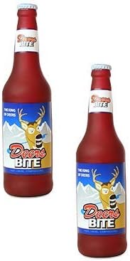 SILLY SQUEAKERS Tuffy 2 Pack Beer Bottle Dog Toy: Squeaky Dog Toy, Washable and Floats, Vinyl