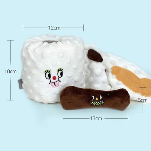 Dog Snuffle Nosework Toy - Toilet Paper Dog Plushie Interactive Puzzle Toy - Treat Hide and Seek for Fun Cute Appearance Dog Chew Toys