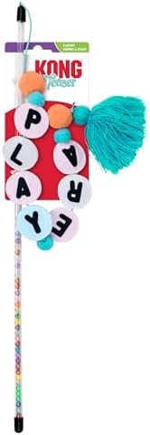 KONG Cat Teaser Wand Toy - Encourages Pouncing & Batting (Friendship)