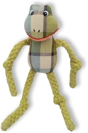 Happy Tails Durable 13" Frog Dog Toy for Medium to Large Dogs - Engaging Squeaky Toy + Reinforced Stitching - Made from Safe Polyester Material - Perfect for Chewing, Tugging, Playtime