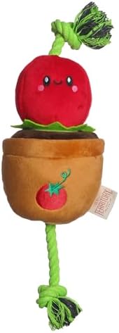 Territory Interactive Play Plush Treat-and-Tug Reward Toy for Dogs, Tomato