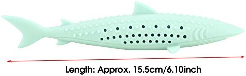 VINGVO Cat Teeth Cleaning Toy, Cat Teething Toys Silicone Molar Stick Catnip Toys Cat Toothbrush Cat Fish Shape Toothbrush with Catnip Chew Bite Teeth Cleaning Toy for Cats Kitten Kitty
