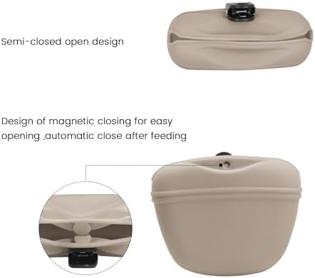 AUDWUD Silicone Dog Treat Pouch with Clicker Magnetic Closure Secure Clip