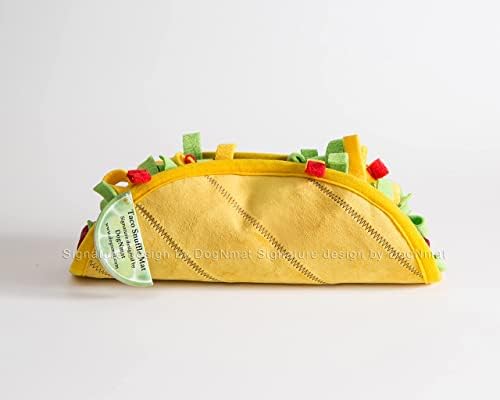 Taco Snuffle mat - Dog Toys, Cat Toys, Snuffle mat, Interactive, Mental Exercise, Dog Gift, Brain Game, Mentally stimulating Game, 12 inch diameter