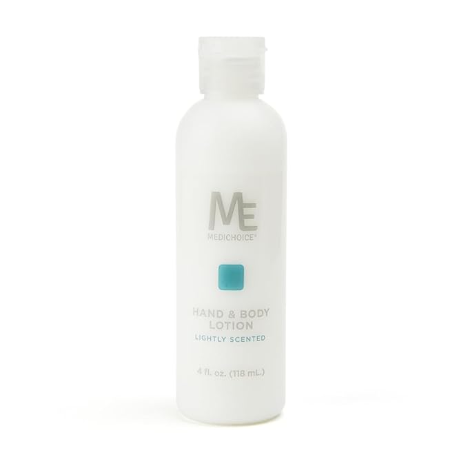 MediChoice Moisturizing Hand and Body Lotion for Sensitive Skin Lightly Scented Flip-Top Bottle 4 oz. Travel Size Bulk Pack Perfect for Dry Skin PC4035 Case 96