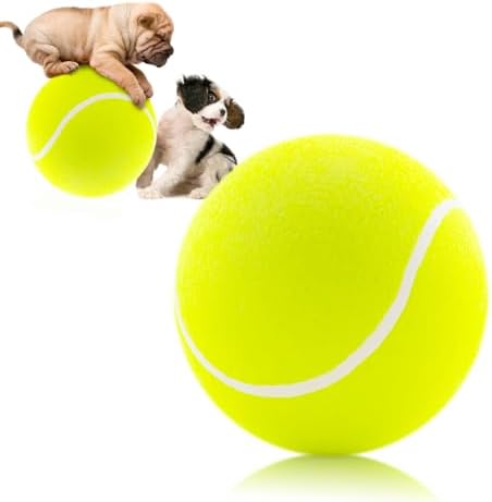 Banfeng Giant 8" Dog Tennis Ball Big Pet Toys Outdoor Sport Ball Interactive Toy for Small Medium Larger Dag(Yellow)
