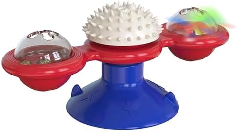Windmill Treat Dispenser Funny Suction Cup Slow Feeder Kitten Toys