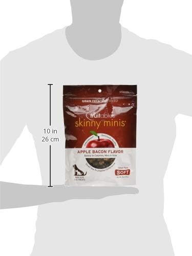 Fruitables Skinny Mini Dog Treats, Healthy Sweet Potato Treat for Dogs, Low Calorie & Delicious, Puppy Training, No Wheat, Corn or Soy, Made in the USA, Bacon and Apple Flavor, 12oz (Pack of 2)