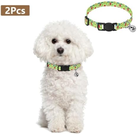 Cute Tractors Metal Bell Included Small Dog Collar 2 Pack Soft Polyester Pet Collar