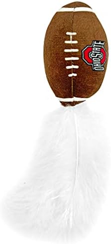 BEST PLUSH CAT TOY NCAA OHIO STATE BUCKEYES Complete Set of 3 piece Cat Toys filled with Fresh Catnip. Includes: 1 Helmet Cat Toy, 1 Football Cat Toy with Feathers & 1 Beer Bottle. Beautiful Team LOGO