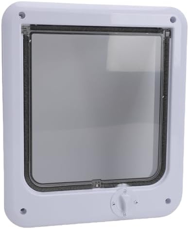 Cat Flap Privacy Door, 4 Way Control PP Plastic Pet Window Flap Screen Door for Home