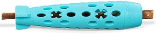 Messy Mutts Totally Pooched Stuff n Chew Rocket Stick, 10 Inch, Teal