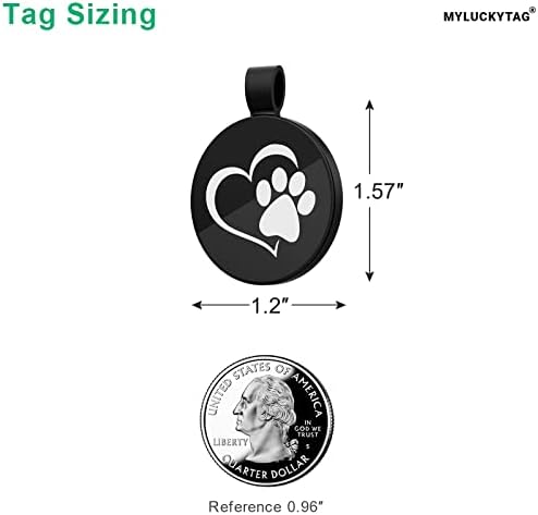 MYLUCKYTAG QR Code Dog Tags - Scan for Instant Pet Location Alert Email