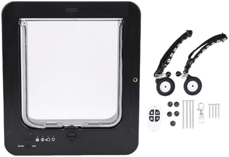 Haofy Smart Automatic Pet Door 4-Way Locking Collar Activated Cat Flap for Cats Dogs Up to 25.54 Lbs with Technology for Small Pets, Apartment Living, Busy Families