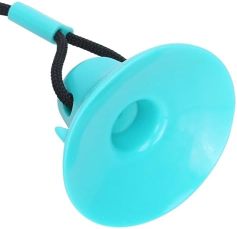 Dog Chew Toys Suction Cup Ball with Bell Interactive, Rubber Molar Teeth Cleaning Ball for Food Dispensing and Tug-of-War Games(Blue‑Red)