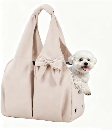 Small Dog Carrier Purse,Soft-Sided Dog Bag Carrier for Outings (Pink)