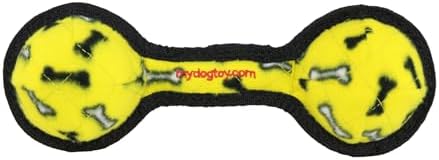 TUFFY® : 2 Ball Tug Dog Toy: Ultra Durable Plush Toy with Multiple Layers & Reinforced Seams, Washable and Floats, Original Construction