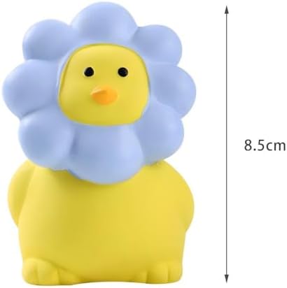 3 Pieces Latex Dog Squeaky Toys, Cute Fruit Chick Design Interactive Pet Toys (Yellow)