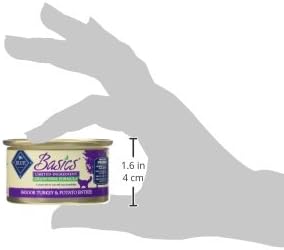 Blue Buffalo Basics Turkey Adult Grain-Free Wet Cat Food, 3 oz, 24 ct | Real Turkey #1 Ingredient, Limited Ingredient Diet, Promotes Gentle Digestion, Nourishes Skin & Coat