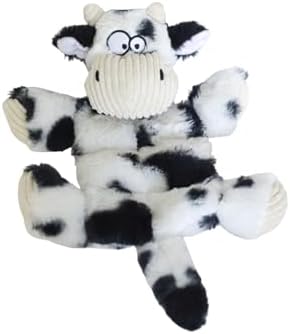 Barnyard Buddy Cow Plush Dog Toy with Tennis Ball Inside