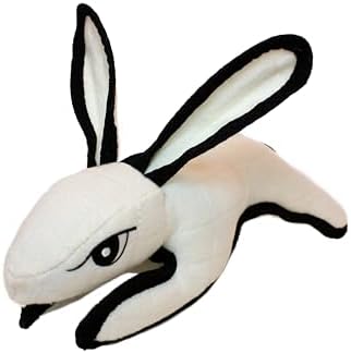 TUFFY - World's Tuffest Soft Dog Toy - Barnyard White Rabbit - Squeakers - Multiple Layers. Made Durable, Strong & Tough. Interactive Play (Tug, Toss & Fetch). Machine Washable & Floats