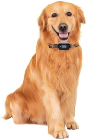 Humane GPS Dog Fence Collar, No Base Station Wireless Pet Containment System, IP67 Waterproof Training Collar with Beep, Vibration & Static Shock, Adjustable Virtual Boundary for Medium & Large Dogs