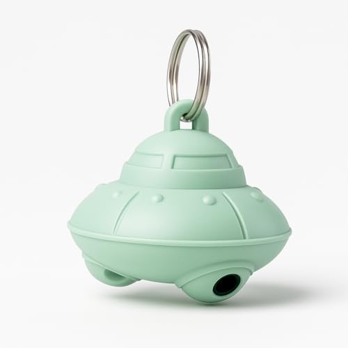 Flying Saucer Interactive Cat Toy, Automatic Interactive Pet Toy, USB Rechargeable, Timed Shutdown, One-Button Control (Green)