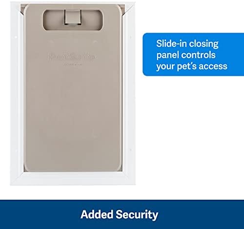 PetSafe Freedom Aluminum Pet Door for Dogs and Cats, White, Tinted Vinyl Flap, Medium (Pack of 4)