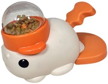 Dog Food Feeders Toy with Fish Design Pet Press Treats Dispenser Indoor Entertainment Toy for Boredom Pet Cats Interaction Dog Puzzle Feeders