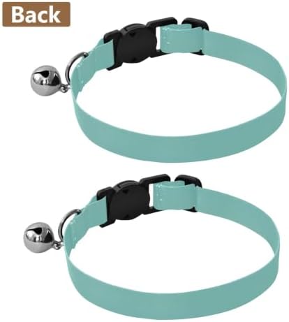 Gradient Blue Green Pet Collars 2 Pack Comfortable Cat Collar Adjustable 10.6 to 17.1 Inches