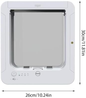 Cat Flap Door, Smart Cat Door for Interior & Exterior, Cat Flap Doors a Small Open Door for a Crate, Easy Installation Pet Doors for Cats Houses, Playpens, Cats delivery Room, etc. (White)