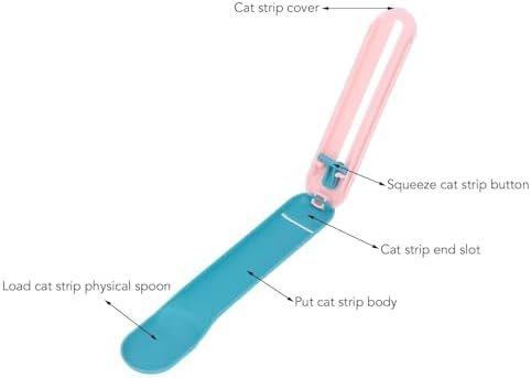 Cat Wet Treats Dispense Spoon, Treat Squeeze Spoon Feeding Watering Supplies Wet Cat Food Storage Pet Food Spoon Cat Treat Dispenser Pet Liquid Snacks Feeder Spoon Cat Strip